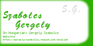 szabolcs gergely business card